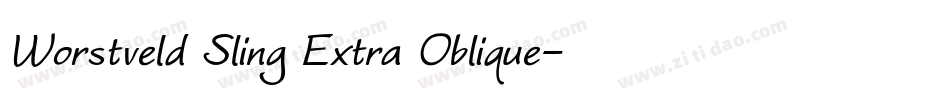 Worstveld Sling Extra Oblique字体转换